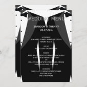 カスタム白黒ゲイのメ結婚ニュー・カード メニュー (正面/裏面)