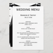 カスタム白黒ゲイのメ結婚ニュー メニュー (正面/裏面)