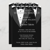 カスタム白黒ゲイウェディングシャワー招待状 招待状 (正面/裏面)