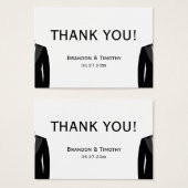 カスタム白黒ゲイ結婚式の引き出物ラベル (正面&裏面)