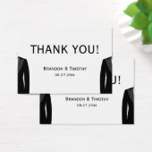 カスタム白黒ゲイ結婚式の引き出物ラベル (デスク)