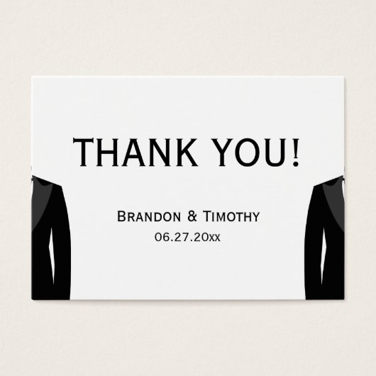 カスタム白黒ゲイ結婚式の引き出物ラベル (正面)