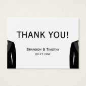 カスタム白黒ゲイ結婚式の引き出物ラベル (裏面)