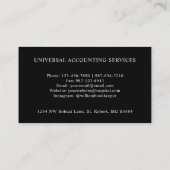 カスタム白黒ディアアントラープロフェッショナル 名刺 (裏面)