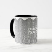 カスタム白黒トリップ（幻覚体験）のようなストライプサイケデリックカッコいい マグカップ (正面左)