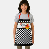 カスタム白黒フラ市松模様にグパターン エプロン (インサイチュ)