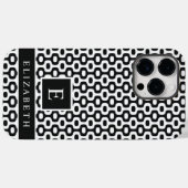 カスタム白黒ブラジルIpanema幾何学模様 Case-Mate iPhoneケース (裏面 (横))