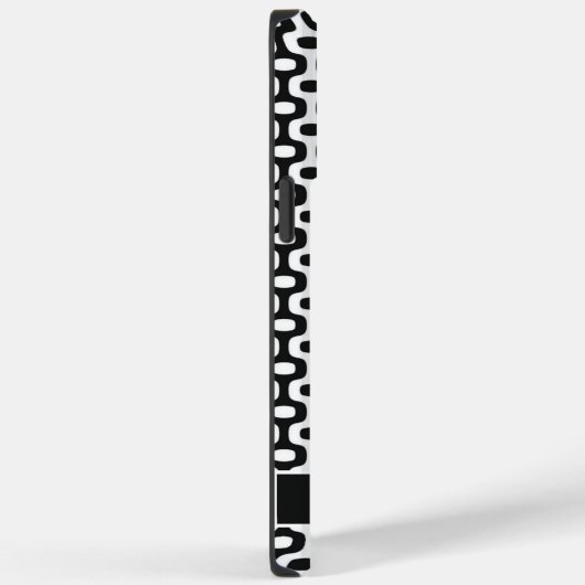 カスタム白黒ブラジルIpanema幾何学模様 Case-Mate iPhoneケース (裏面 / 右)