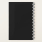 カスタム白黒モノグラパーソナライズされたム ノートブック (裏面)