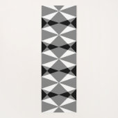 カスタム白黒モノグラムのスクウェアズモザイクアート ヨガマット (裏面)