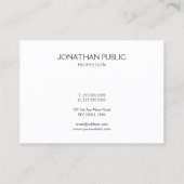 カスタム白黒モノグラムモダンシックテンプレート 名刺 (裏面)