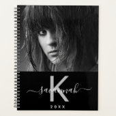 カスタム白黒モノグラム2025 プランナー手帳 (正面)