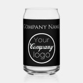 カスタム白黒ロゴをここに追加プロモーション ガラス缶 (正面)