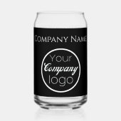 カスタム白黒ロゴをここに追加プロモーション ガラス缶 (裏面)