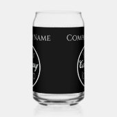 カスタム白黒ロゴをここに追加プロモーション ガラス缶 (右)