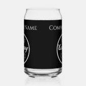 カスタム白黒ロゴをここに追加プロモーション ガラス缶 (左)