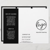 カスタム白黒ロゴ3折パンフレット (正面/裏面)