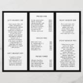 カスタム白黒ロゴ3折パンフレット (裏面)