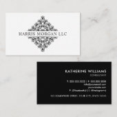 カスタム白黒一文字プロフェッショナル 名刺 (正面/裏面)