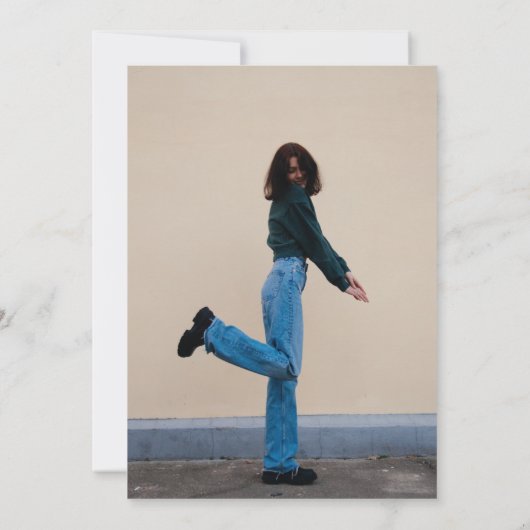 カスタム白黒写真21歳のパーティー 招待状 (裏面)