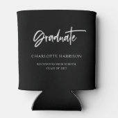 カスタム白黒卒業パーティー 缶クーラー (裏面)
