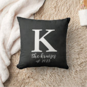 カスタム白黒名設立年 クッション (ブランケット)