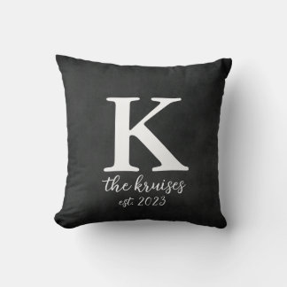 カスタム白黒名設立年 クッション