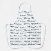 カスタム白黒名、文字、パターモダンン エプロン (正面)