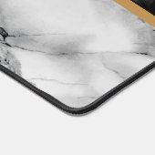カスタム白黒大理石デスクマット デスクマット (コーナー)