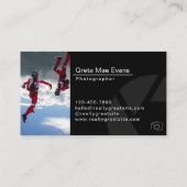 カスタム白黒撮モダン影 名刺 (裏面)