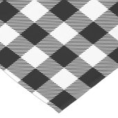 カスタム白黒水牛プレイドパターン ショートテーブルランナー (コーナー)