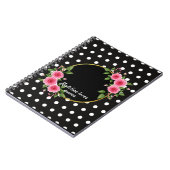 カスタム白黒水玉模様母の日 ノートブック (左側)