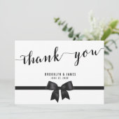 カスタム白黒結婚サンキューカード サンキューカード (スタンド正面)