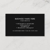 カスタム白黒縞模様プロフェッショナル 名刺 (裏面)
