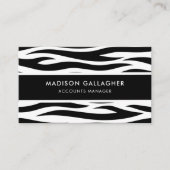 カスタム白黒縞模様プロフェッショナル 名刺 (正面)