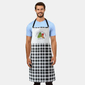カスタム白黒野菜農家市場 エプロン (着用した状態)