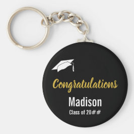 カスタム白黒金ゴールド卒業 キーホルダー