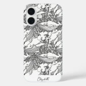カスタム白黒鯨類 Case-Mate iPhoneケース (裏面)