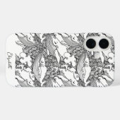カスタム白黒鯨類 Case-Mate iPhoneケース (裏面 (横))