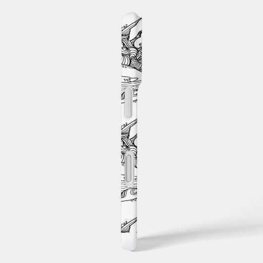 カスタム白黒鯨類 Case-Mate iPhoneケース (裏面 / 右)