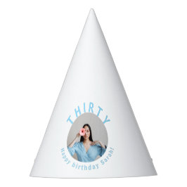 カスタム白30歳の誕生日パーティー帽子 パーティーハット