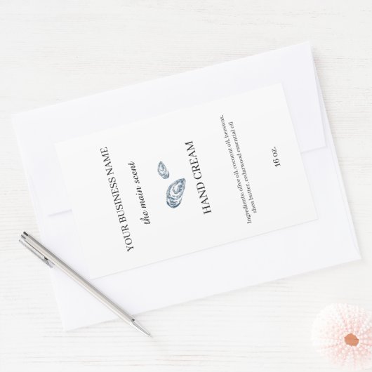 カスタム皮気にハンドクリームラベルエレガントブランディング 長方形シール (封筒)