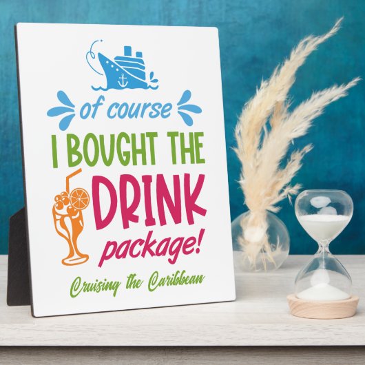 カスタム目的地クルーズドリンク フォトプラーク (側面)