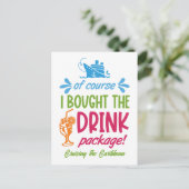 カスタム目的地クルーズドリンク ポストカード (スタンド正面)