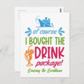 カスタム目的地クルーズドリンク ポストカード (正面/裏面)