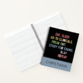 カスタム看護おもしろい学校生徒ナース ノートブック (内部)