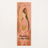 カスタム瞑想アートマインドフルネスゼンピンク ヨガマット (正面)