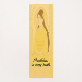 カスタム瞑想芸術マインドフルネス禅イエロー ヨガマット (正面)