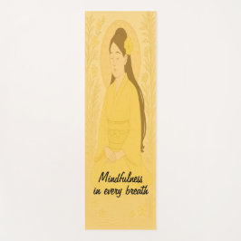 カスタム瞑想芸術マインドフルネス禅イエロー ヨガマット