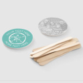 カスタム砂ドルのシェルビーチ結婚式パーティー写真 ハンドファン (組立なし)